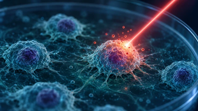 Illustrative photodynamic treatment of cultured cells